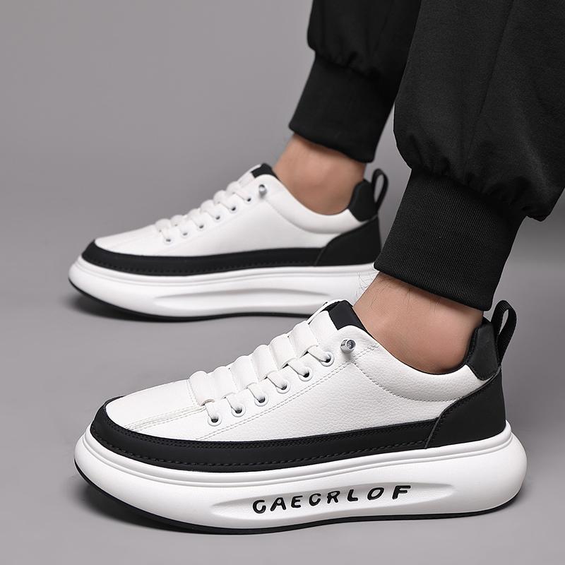 Neue Mode Herren Sneaker Komfort Leichtgewicht Lässige Lederschuhe Outdoor Skate Schuhe Dicke Sohle Herren Vulkanisierte Schuhe