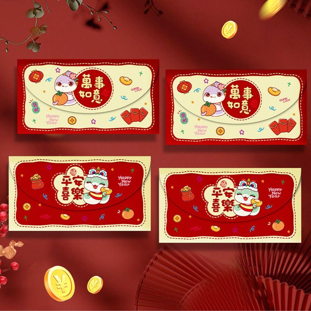 Blessing New Year Red Envelope Festive Lucky Money Pockets Money Bags Red Packet Wedding Birthday
