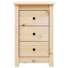 Table de chevet - Maison Exclusive - Bois de pin massif - 3 tiroirs - 40 x 35 x 61,5 cm