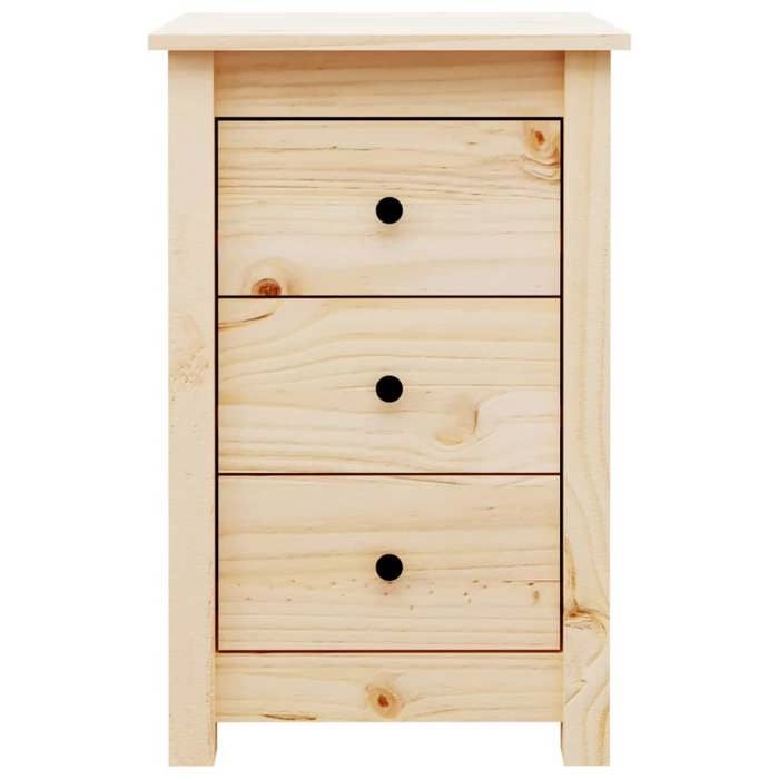 Table de chevet - Maison Exclusive - Bois de pin massif - 3 tiroirs - 40 x 35 x 61,5 cm