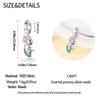 Copper Charms Original Purple Flowers Beads Fit Bracelet Jewelry Diy Lady'S Gift Accessory