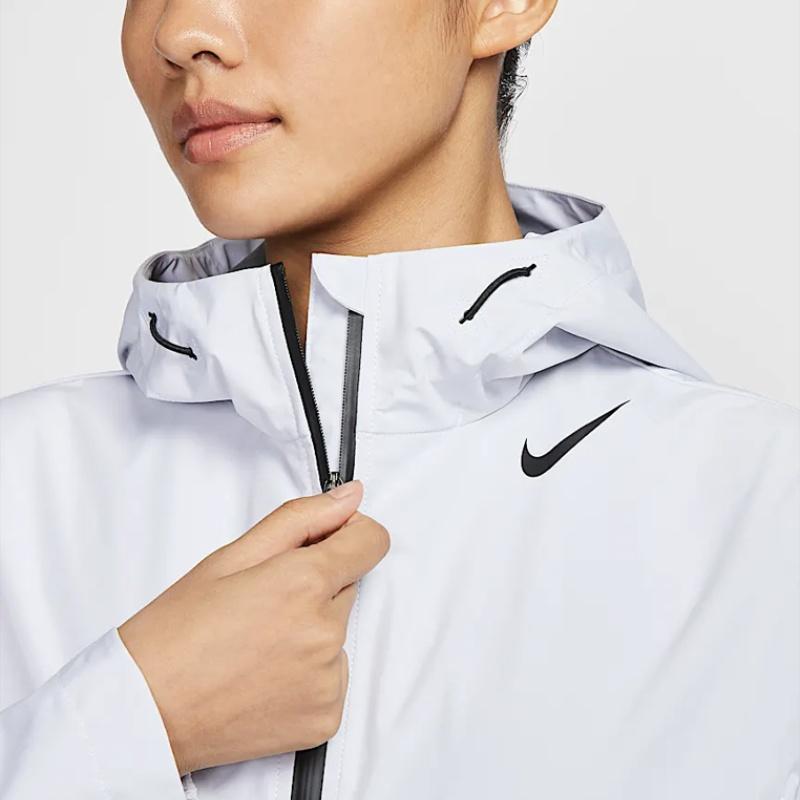 Nike Aeroswift Storm-Fit Aerogami Windproof Breathable Hooded Long Sleeve Jacket Women Jackets White Black FZ3397-100
