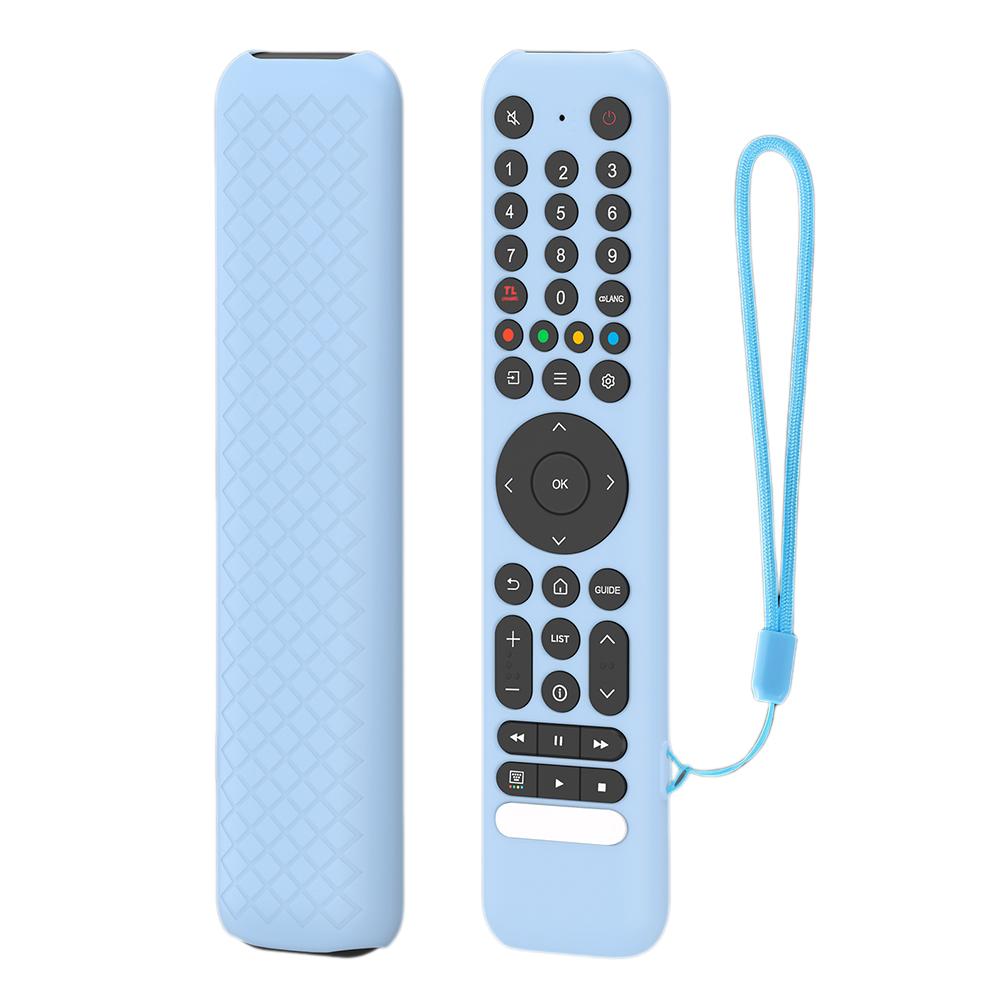 Silicone Remote Case for TCL RC716/RC833 GUB1 Remote Protective Case Anti-Slip Silicone Sleeve Shockproof Anti-Drop with Lanyard