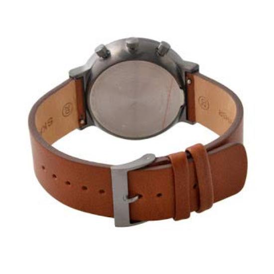 Skagen SKAGEN Anchor 40mm Chronograph Watch, Gray Silver, SKW6418, Men's [Used]