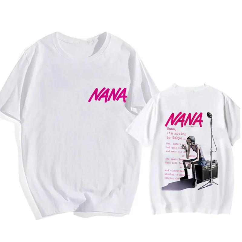 Nana Osaki Goth Manga T-Shirt Herren Damen Lustiges T-Shirt Schwarze Steine Grafik Tops Mode Hip Hop Y2k T-Shirt Streetwear Kleidung