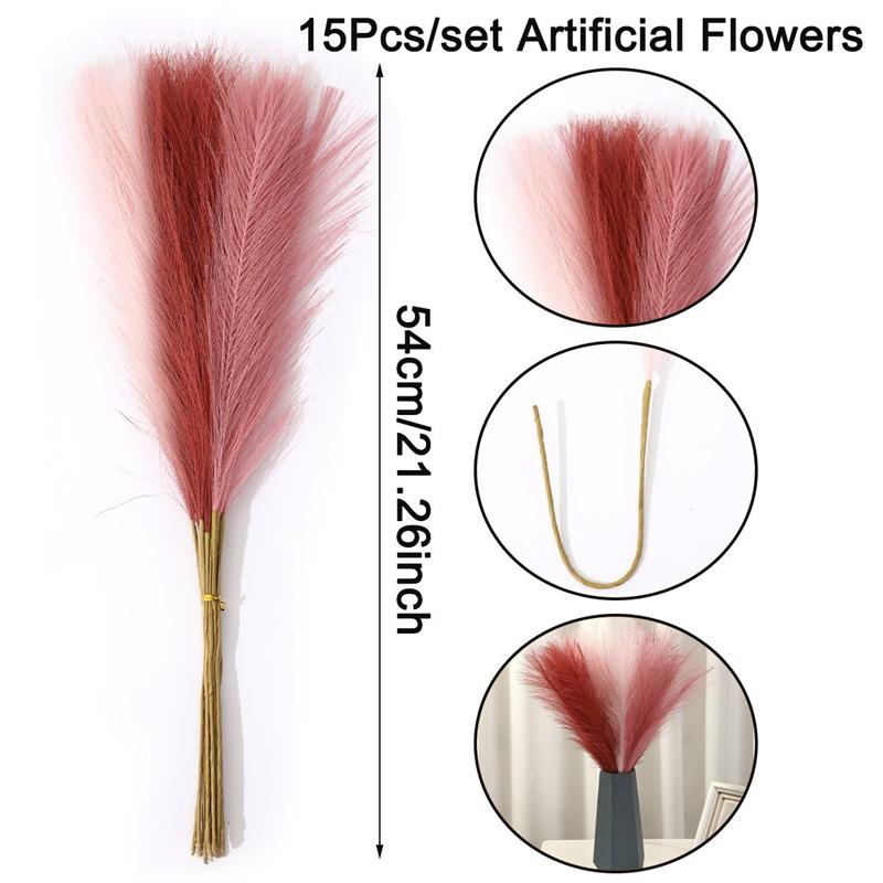 5/15 sztuk Suszone Trawy Pampasowe Bukiet, Boho Dekoracja Stołu, na Wesele, Do Domu, Rustykalne Przyjęcie, Dekoracje Na Baby Shower