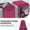 For Motorola Razr Ultra 2025 / Razr Ultra 2026 Case with Hinge Protection, Built-in Screen Protector Shockproof All-Inclusive Phone Cover-Rose Red