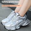 Four-season Women's Anti-smash Shoes, Breathable and Lightweight Plastic Steel Toe Safety Labor Protection Shoes for Women