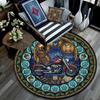 London Bus Journey Round Area Rug Under Office Chairs Bedroom Living Room Home Decor