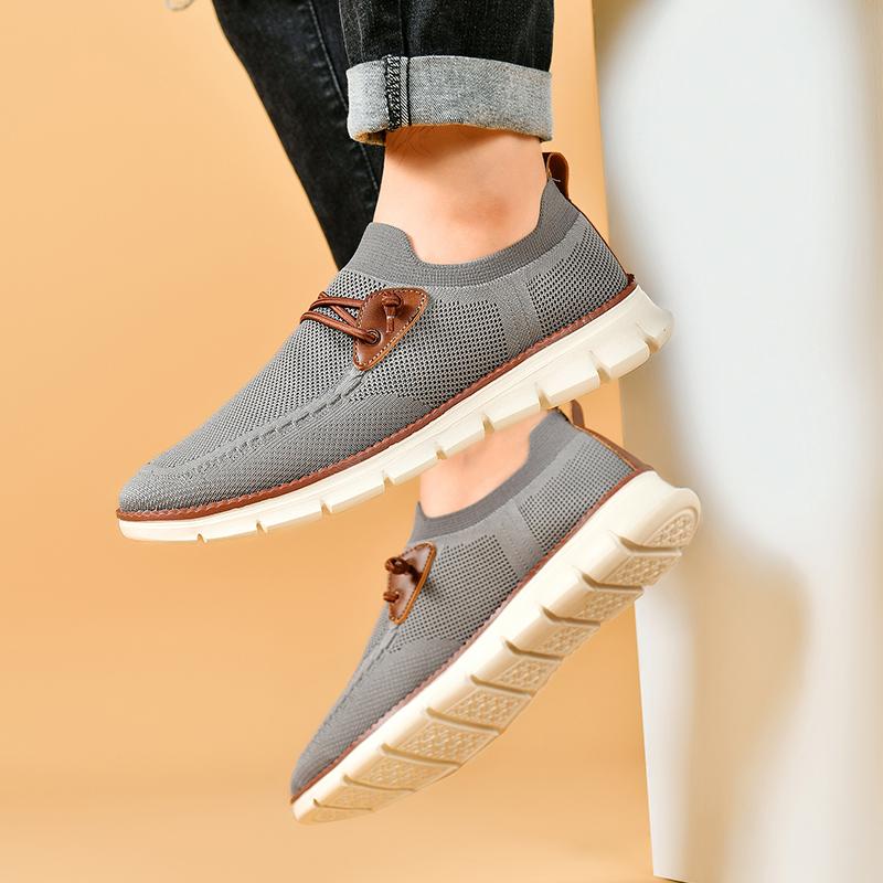 TUINANLE Herrloafers Svarta Sneakers Större Storlekar 40-50 Skor Casual Sneakers Andningsbara Nätskor