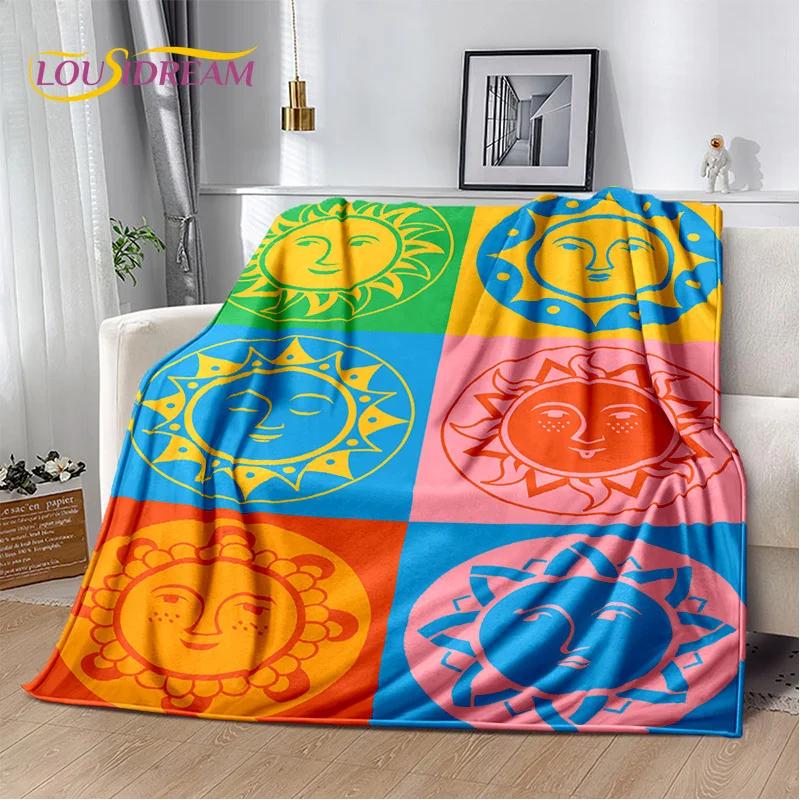 Mysteriou Tarot Sun Moon Mandala Magic Soft Flannel Blankets,Throw Blanket Comfortable Blanket for Picnic Beds Sofa Home Bedroom