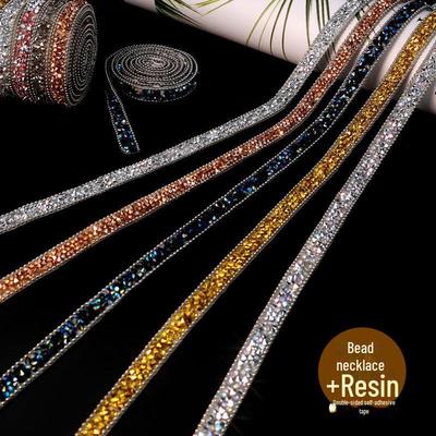 Striscia di Strass Autoadesiva Resina Adesivi Gioielli Fai da Te