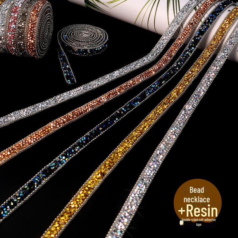 Tiras autoadhesivas de diamantes de imitación de resina para hacer joyas