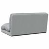 Adjustable Floor Footstool Light Grey Fabric