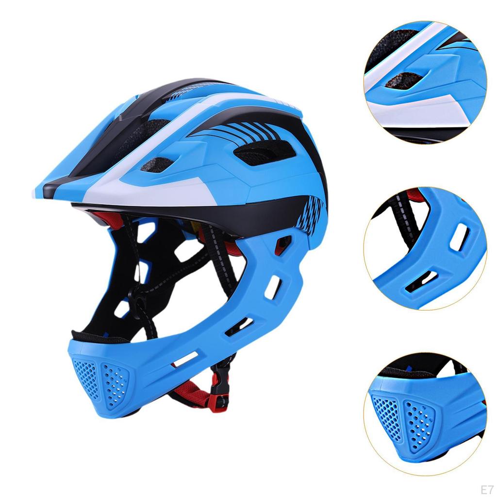 Kinder Fahrradhelm Kinder Vollgesicht Belüftung Tragbar Straße Berg für Roller