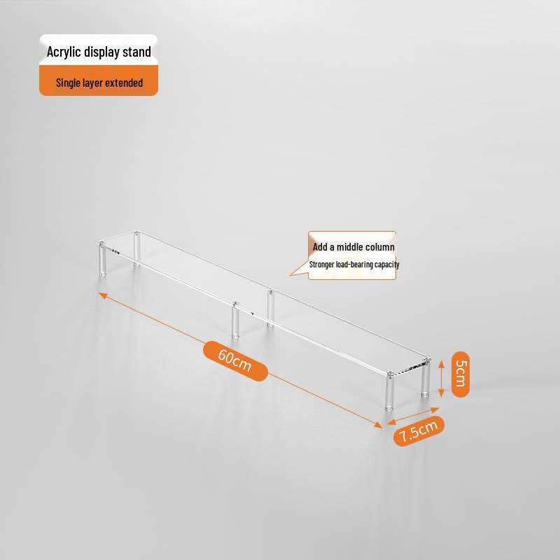 Acrylic Tiered Display Stand for Figurines and Blind Box Dolls - Transparent Home Organizer
