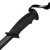Outdoor Aluminium Alloy 4-Sections Suspension Straight Handle   Pole Walking Stick Alpenstock for Climbing Camping