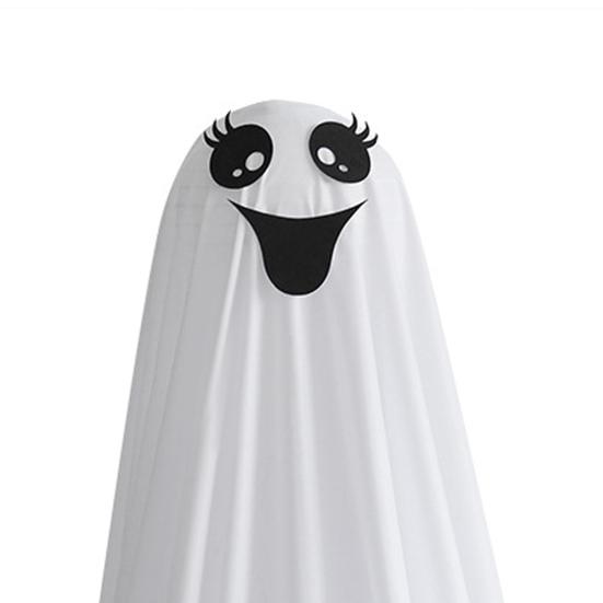 Halloween Ghost Decoration Outdoor DIY Large Lighted Cloth Ghosts with String Lights Spooky Standing White Ghost for Garden Patio Front Porch