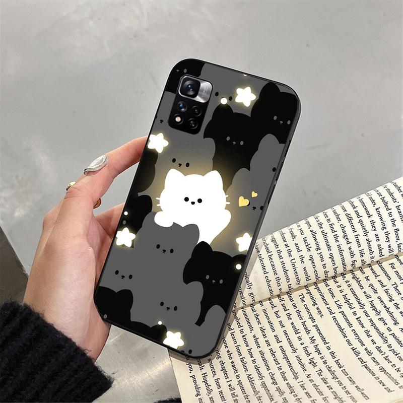 

Phone Case For Xiaomi Redmi note 14 Pro 14 13 12 11 10 Pro 14S 12S 11S Redmi 14C 13C 10 Cartoon Black Cats Redmi Note 11 11S 4G