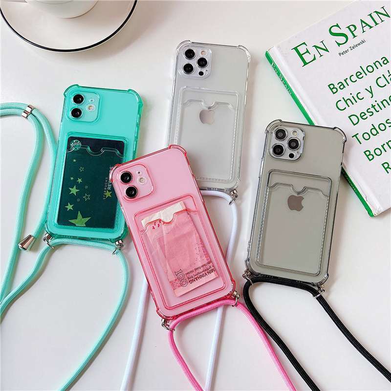 Samsung A11/A11 Mobile Phone Case S11ultraS11 Messenger Lanyard S11 Soft A11 Transparent Card Anti-drop