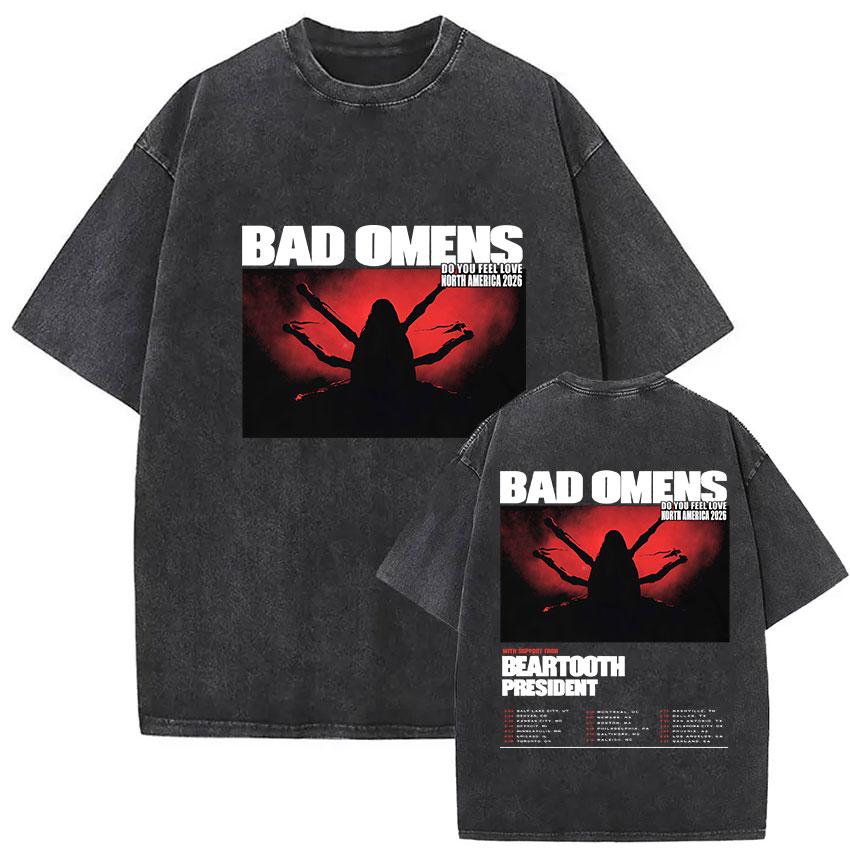 

Washed Vintage Bad Omens Do You Feel Love Tour Tshirt Fans Gift Men Women Clothing Retro Rock Gothic Metal Style Tshirts S