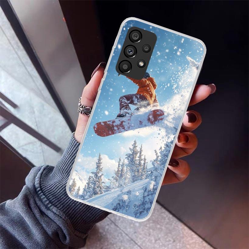 Adventure Snowboarding Extreme Phone Case For Samsung Galaxy A12 A52S A42 A32 A22 A51 A50 Note 20 Ultra 10 S10 Plus A71 A70 A31