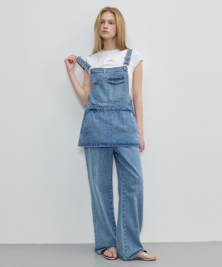 City Breeze Denim Layered Overalls_Blue