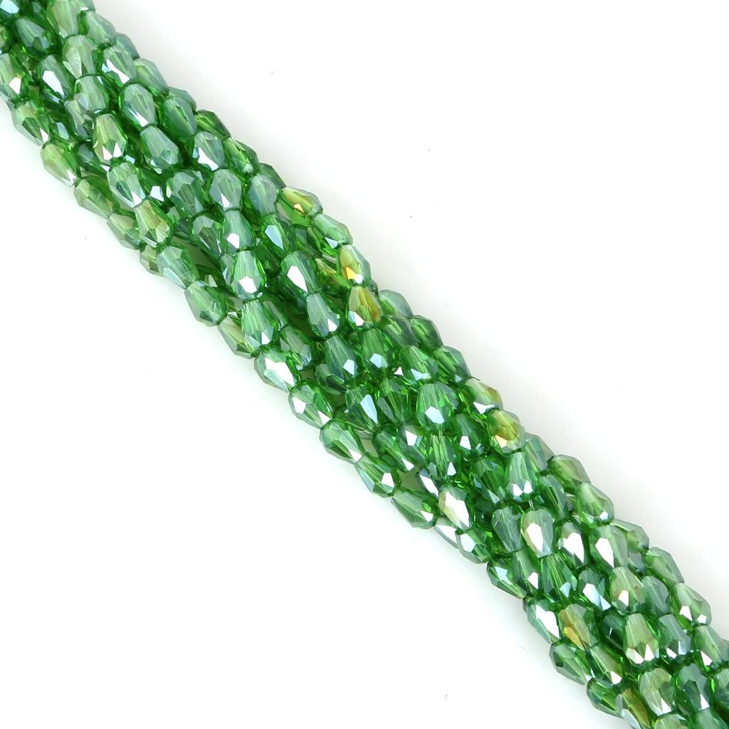 Tears Of  Mermaids 4*6mm Multicolor Faceted Glass Beads For Jewelry Making DIY Bracelet Necklace