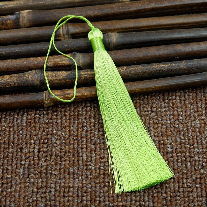 12 cm Eis-Seide Quasten Suizi Antik Langer Hänge-Spitzenfächer Anhänger Antikes Cheongsam Hanfu Quastenanhänger Handgefertigtes Zubehör