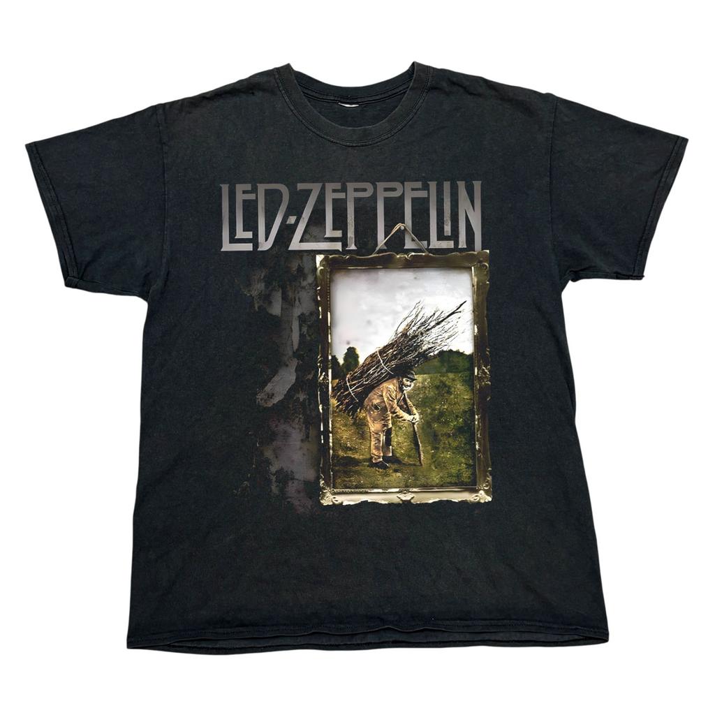 Led Zeppelin IV Album Rock Band Schwarz Unisex T-Shirt Größe S-5XL