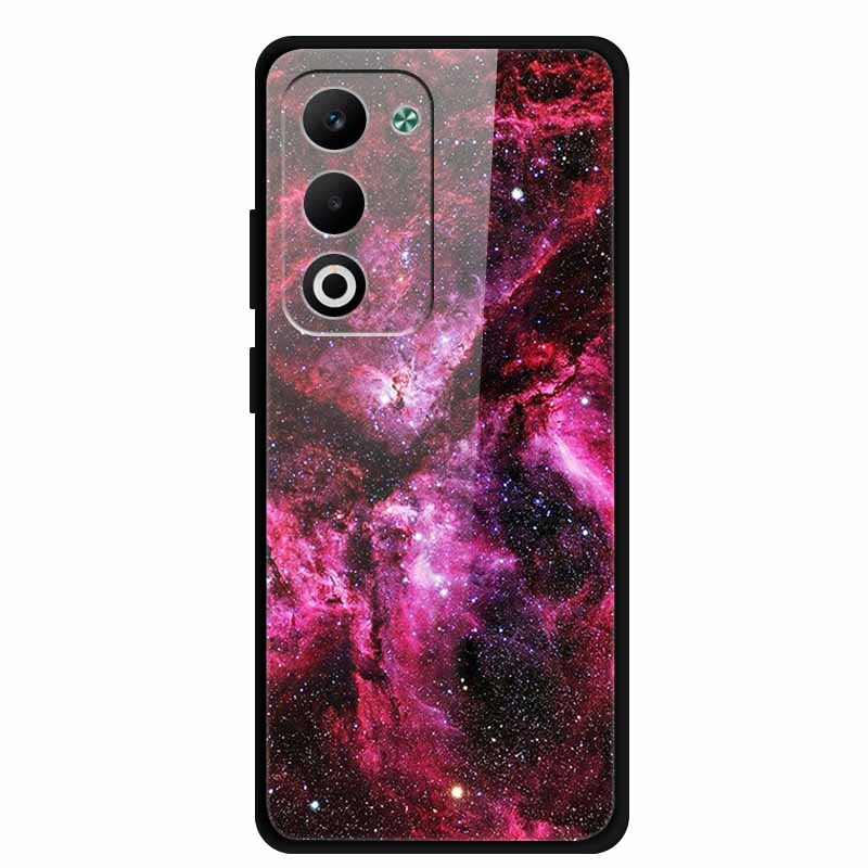 Glass Back Cover For Oppo A5 5G 2025 Phone Case 6.67" Hard Tempered Glass Case For Oppo A5i Pro 4G Case A5iPro Soft Bumper Shell