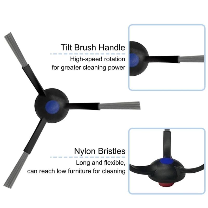 Sweeping Robot Side Brush Sweeping Robot Spare Part Mop Cloth Main Brush Replacement Accessories Plastic Texture