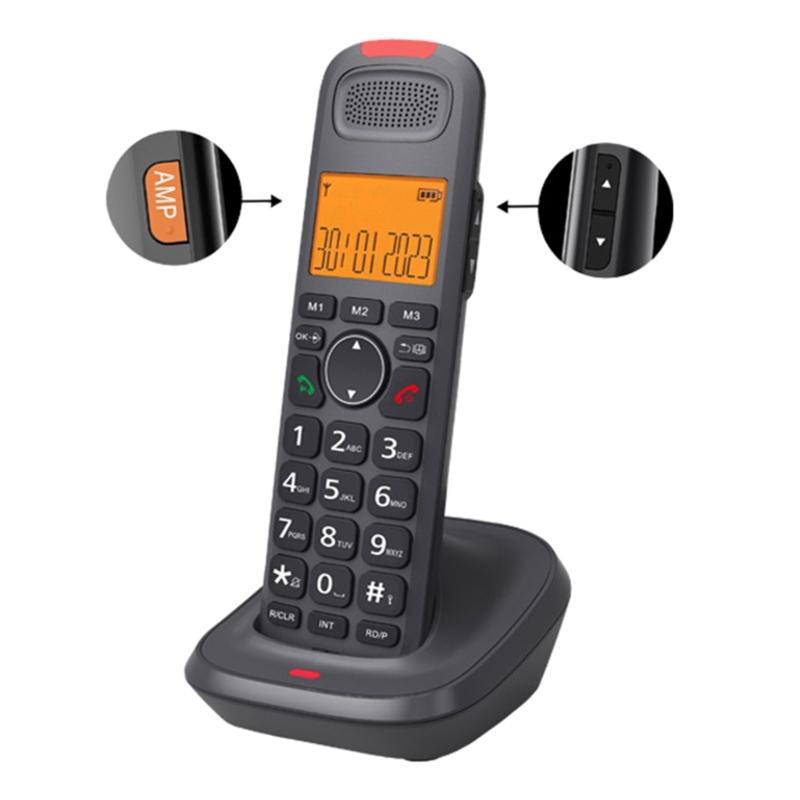 DECT Cordless Phone Expandable With 2 Handsets Telephont For Multi Room Communication And Easy Installation