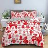 Christmas Decoration Bedding Set Luxury Soft Duvet Cover Set 3D Christmas Printed Quilt Cover King Queen Twin Size Home Textile