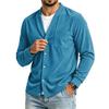 Men's Casual Loose Fit Color Shirt with Pockets for Everyday Wear