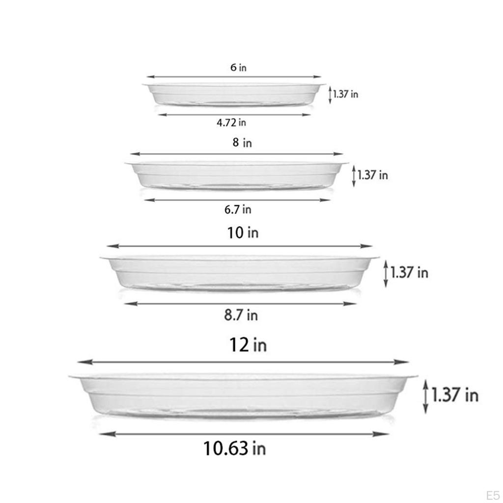 Plant Trays Lawn Courtyard Home Decor Balcony Round Windowsill Saucers 12inch