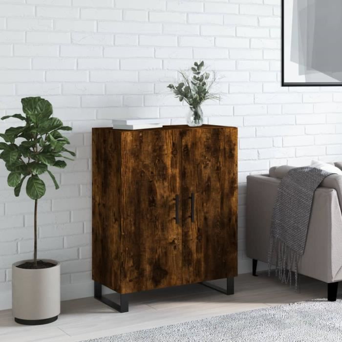 VidaXL Buffet chêne fumé 69,5x34x90 cm bois d'ingénierie 827753