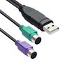 USB To Double For 2 Keyboards Mouse Adapter Cord With Color Port Fast Data Transfer For Long Time Use