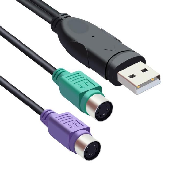 USB To Double For 2 Keyboards Mouse Adapter Cord With Color Port Fast Data Transfer For Long Time Use