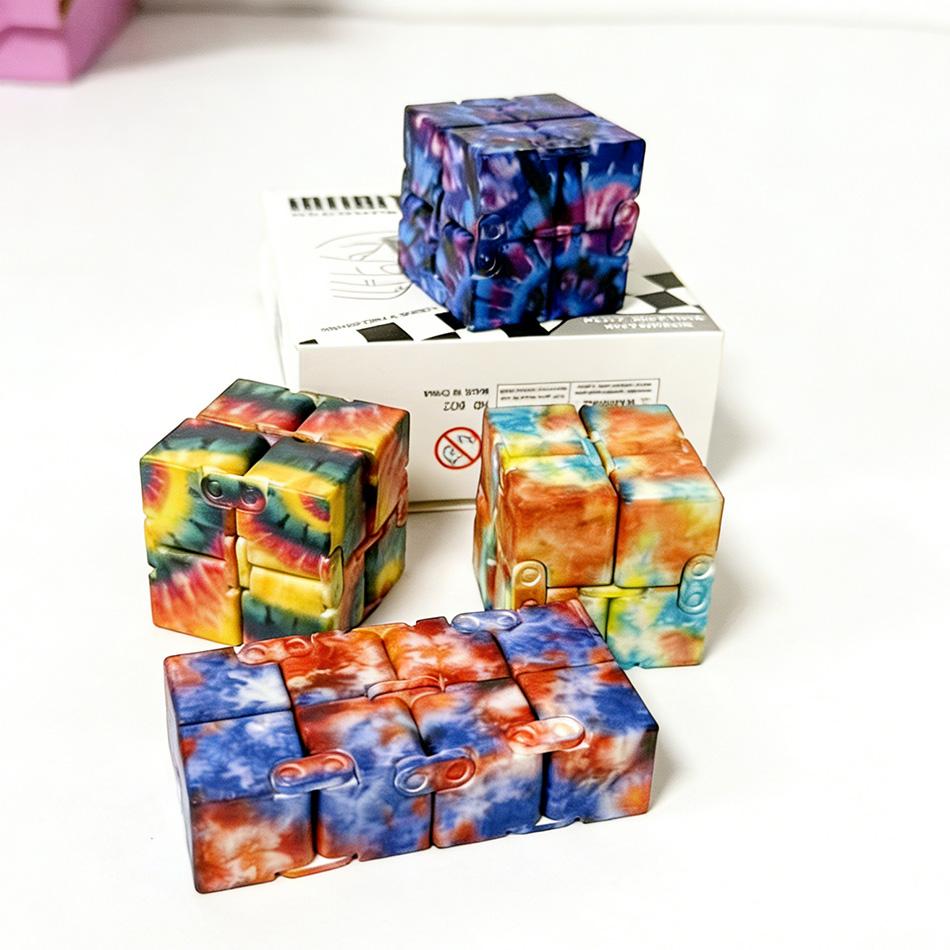 Infinity Cube Flip Adhd Anxiety Toy Fingertips Game Puzzle Antistress Magic Finger Fidget Autism Hand Gift For Children