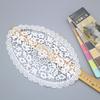 Milk Silk Oval Flower Lace Tablecloth Hollow Embroidery Ornament Decoration European Coffee Table Vase Cushion