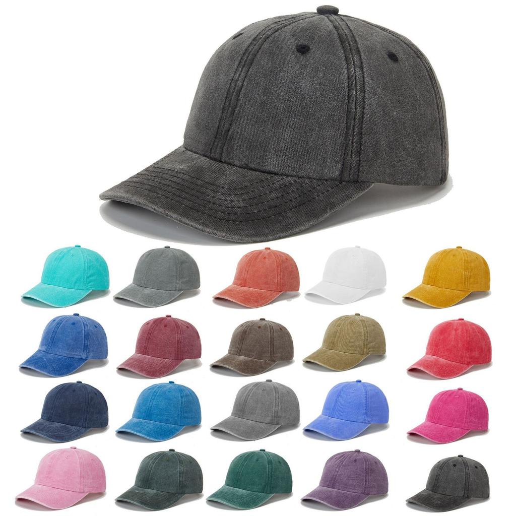 Washed baseball cap coating old solid color blank light version hat European and American retro cap hat women