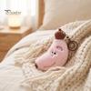 Small Banana Plush Toy Cute Keychain, Soft Stuffed Fruit Pendant Simulated Key Holder with Embroidered Face, Cartoon Bag Charm for Backpack