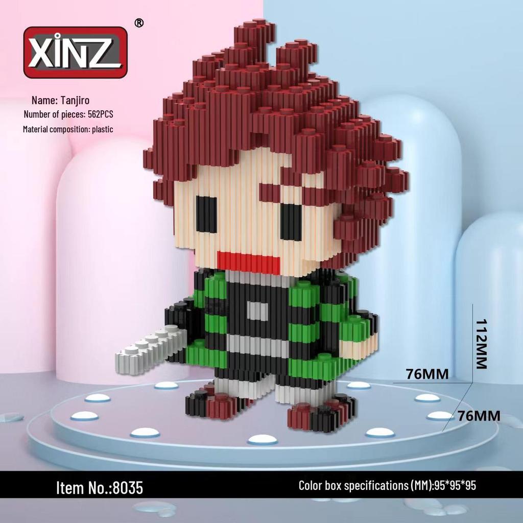 Kompatibilní Demon Slayer Lego Mikro Stavební Kostky - Kreslená Sestavitelná Hračka