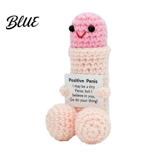 Handmade Festive Ornament Crochet Ornament, Funny Positive Desk Buddy, Cute Figurine, Emotional Support Keepsake Gift for Friends Coworkers Exquisite