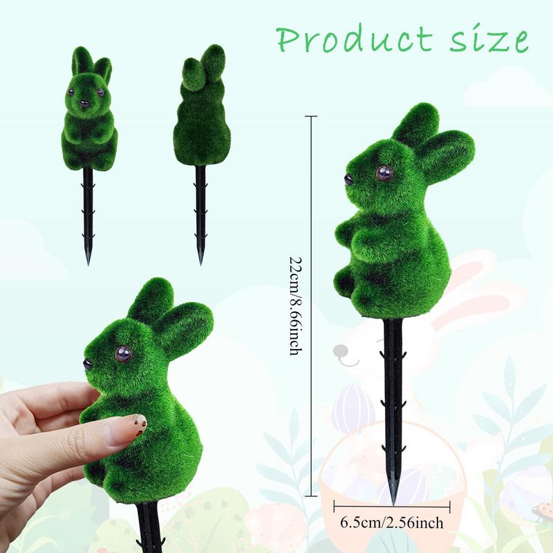 Easter Foam Rabbit Topiary Artificial Bunny-Shaped Topiary Tree Pot Fake Plant Easter Spring Theme Animal Sign Decor