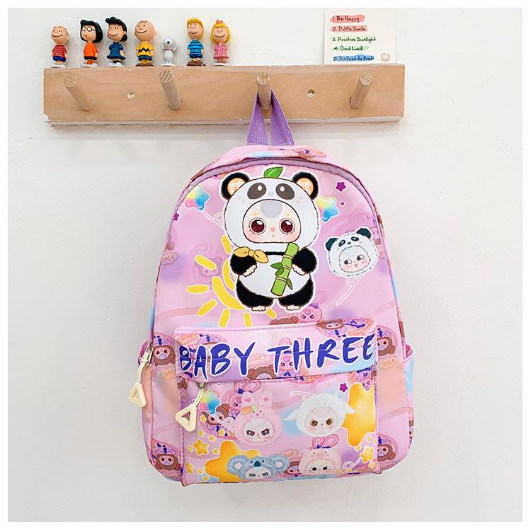 

School bag new baby three-year-old high-value backpack cute cartoon lightweight casual back school bag фіолетовий
