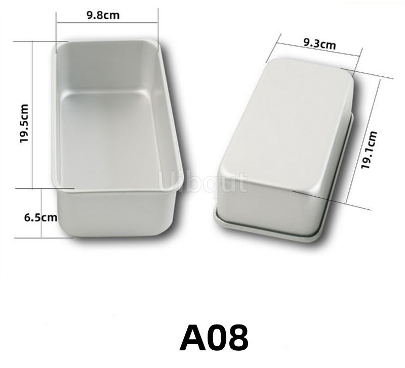 12-20cm Rectangle Cake Mold Aluminum Alloy Bread Dessert Mould Non-stick DIY Cake Bakeware Brownie Mold for Kitchen Baking
