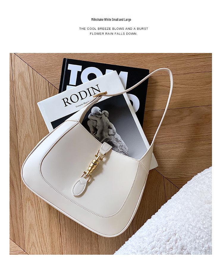 2025 New Style Women's Genuine Cowhide Leather Shoulder Bag - Casual, Simple, Stylish Handbag with Lock.