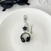 Phone Chain Earphone-shaped Keychain Glitter Microphone Pendant Cool Y2K Guita Pendant  Bag Hanging